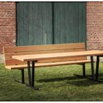 Model 7 Douglas tuinset, tuintafel met tuinbank met stalen onderstel 2,40m